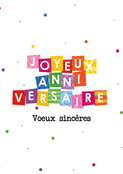Joyeux anniversaire en lettres color&eacute;es